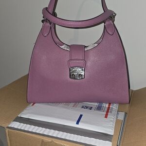 Women's Pink Leather Hobo Bag
